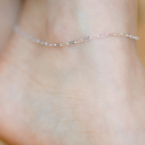 Silver Chain Anklet - Picture 2 of 2